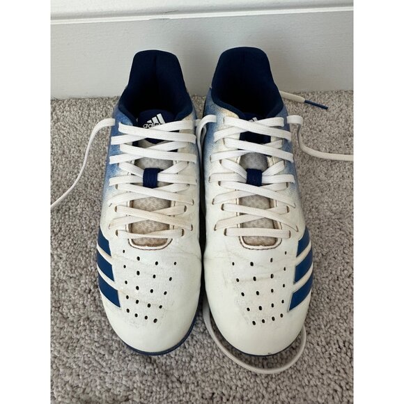 Adidas Icon Blue & White Baseball Cleats Size 1.5 Youth Boys - Picture 3 of 9